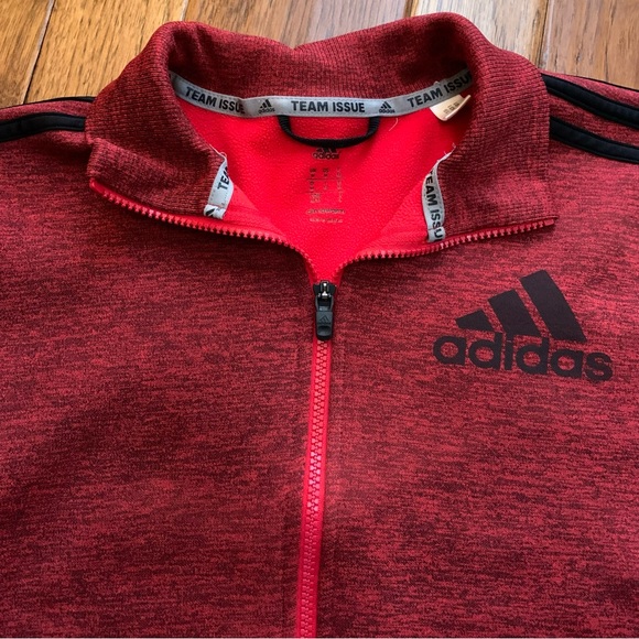 Adidas | Red & Black Climawarm Team Issue Fleece Jacket | Sz M - Picture 3 of 11